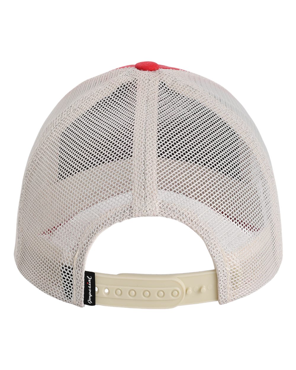 Rear View of Nantucket Red/ Stone The Gambit Mesh Back Cap - X240M