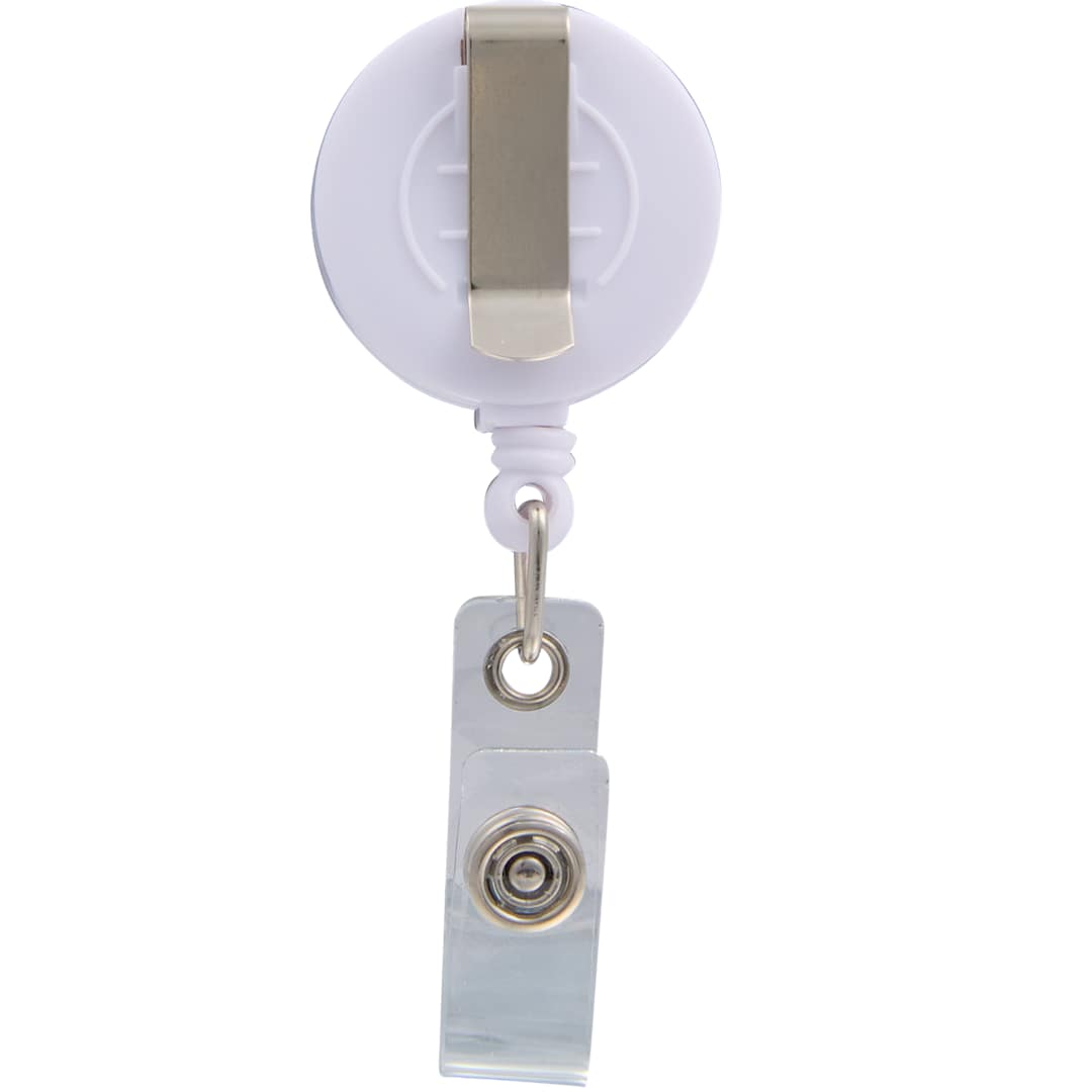 Rear View of Natural Bamboo Badge Holder plain