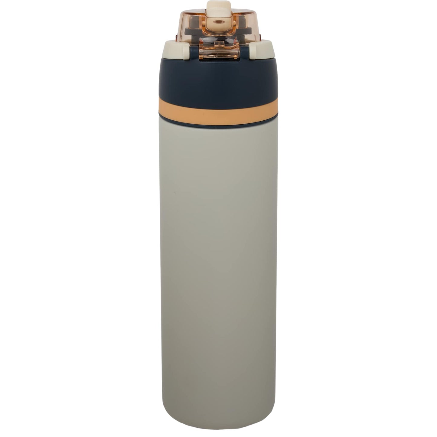 Rear View of Natural Elvin 28oz Recycled Stainless Flip Straw Bottle plain
