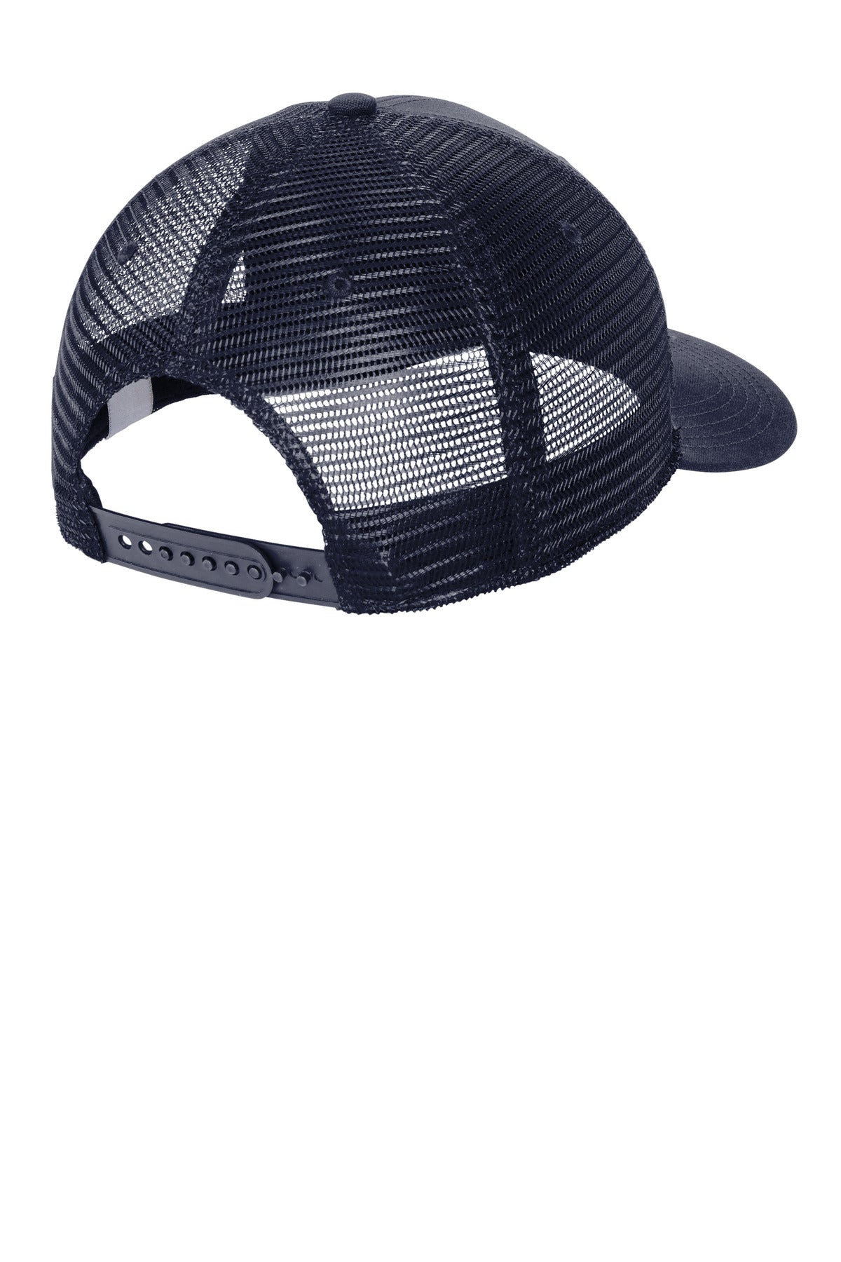 Rear View of Navy Carhartt Canvas Mesh Back Cap CT105298