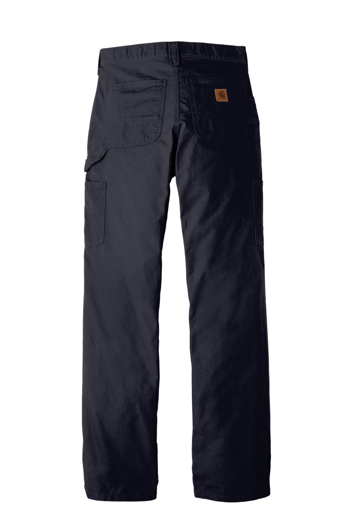 Rear View of Navy Carhartt Canvas Work Dungaree. CTB151