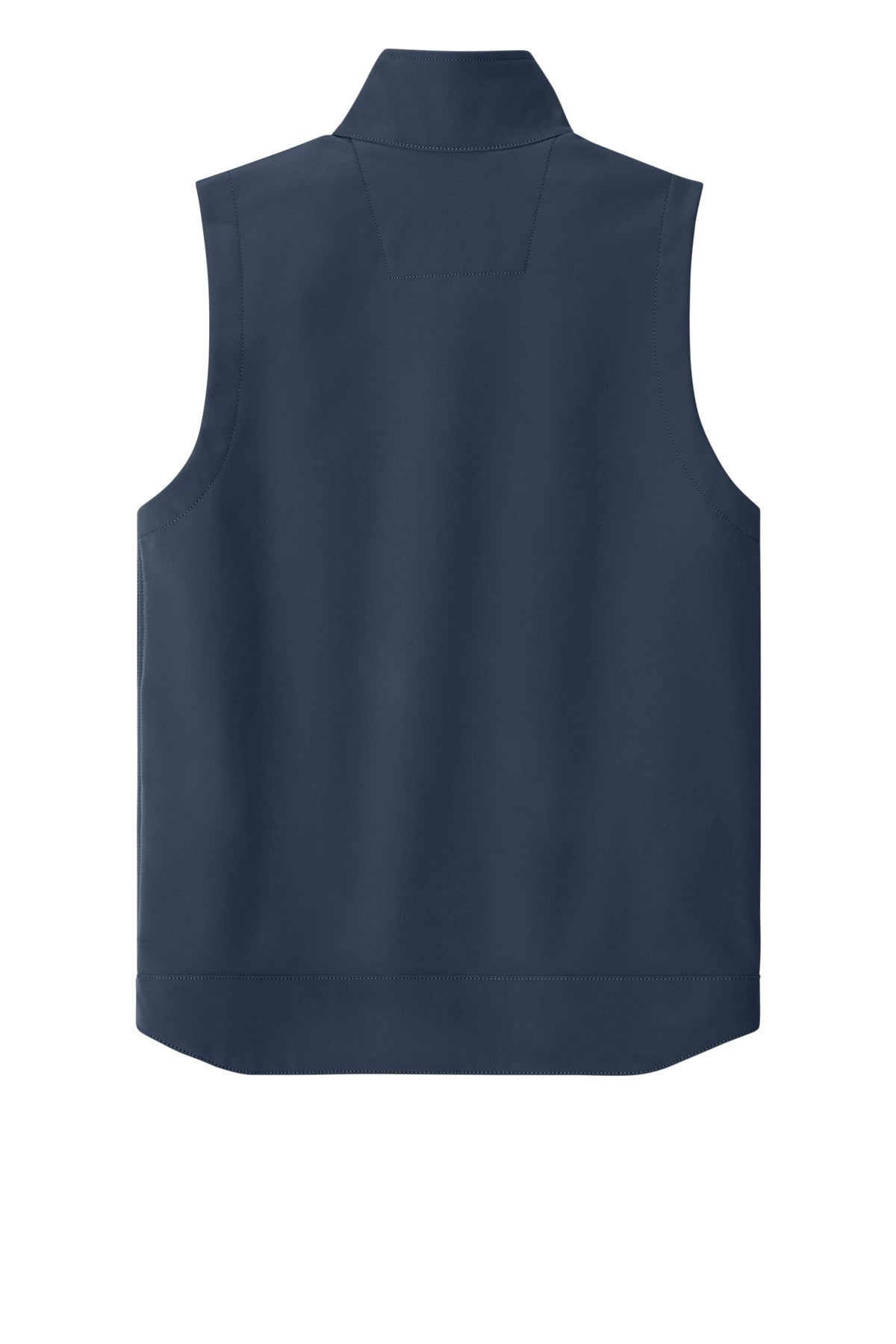 Rear View of Navy Carhartt Rain Defender Soft Shell Vest CT106439