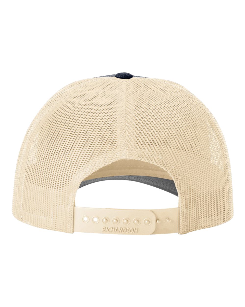 Rear View of Navy/ Khaki Low Pro Trucker Cap - 115