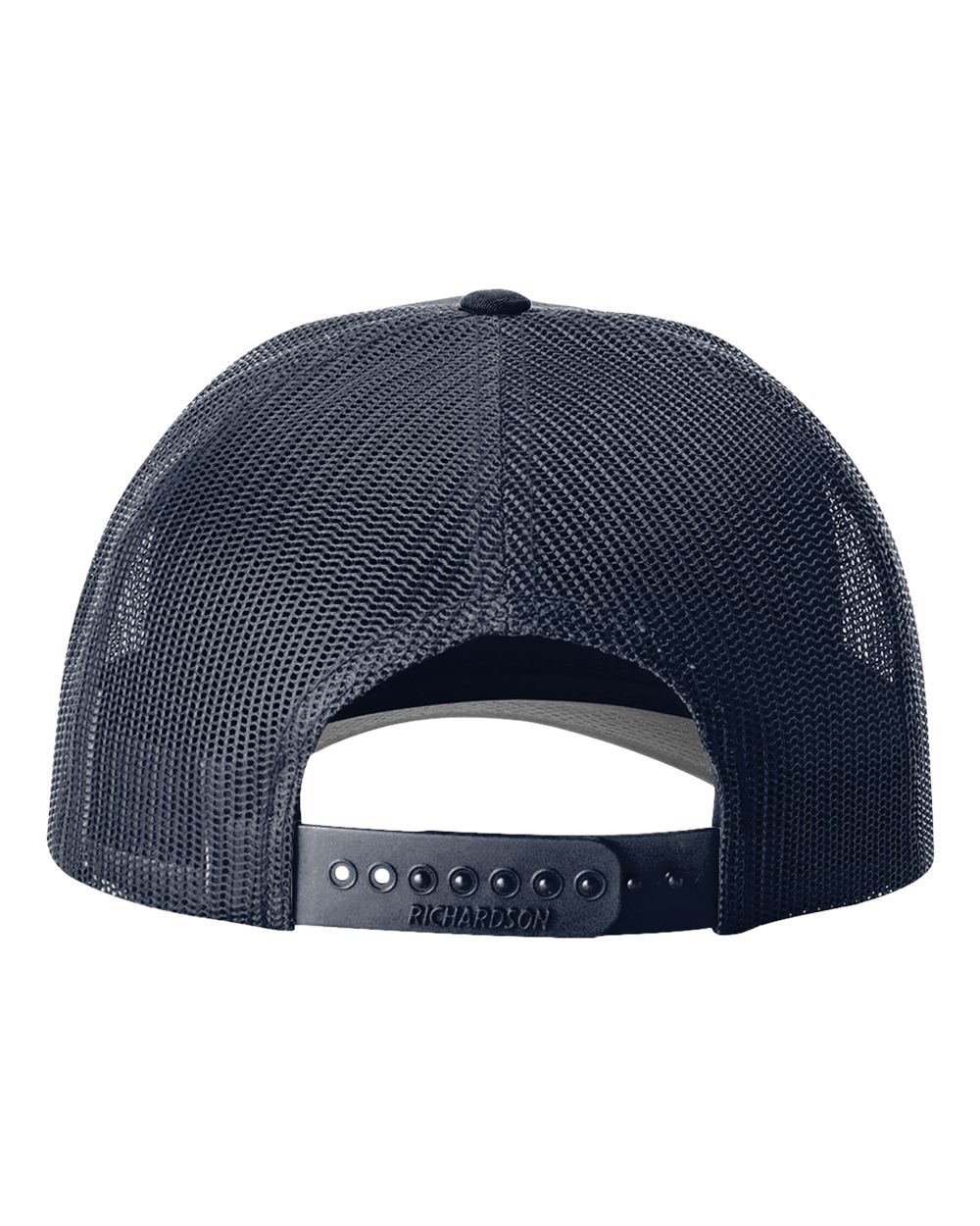 Rear View of Navy Low Pro Trucker Cap - 115