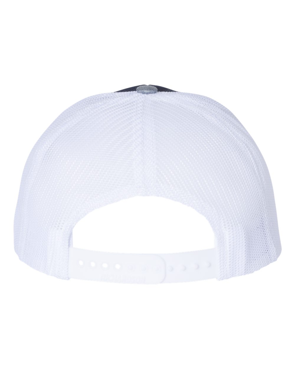 Rear View of Navy/ White/ Heather Grey Snapback Trucker Cap - 112