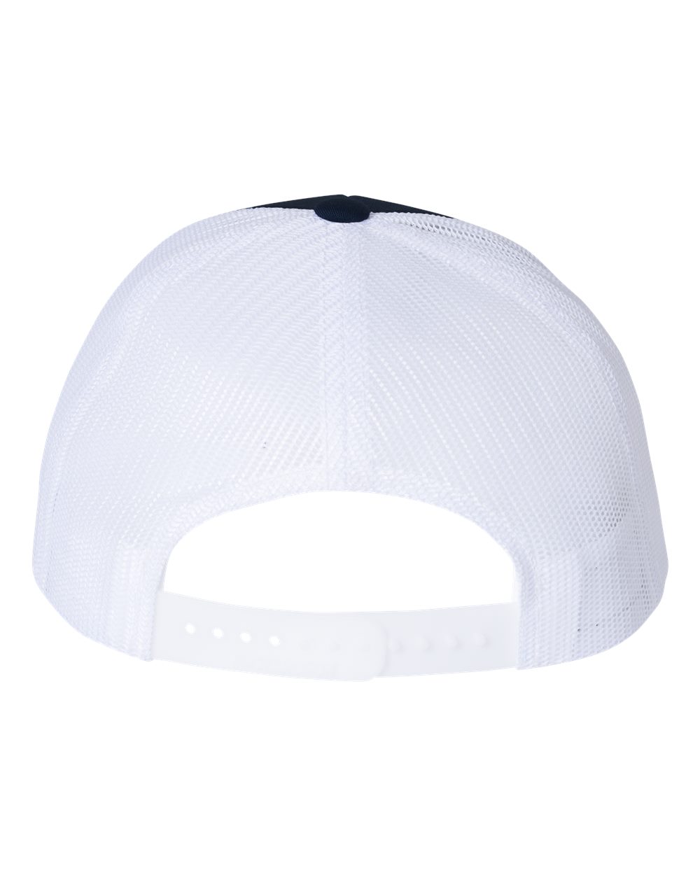Rear View of Navy/ White Low Pro Trucker Cap - 115