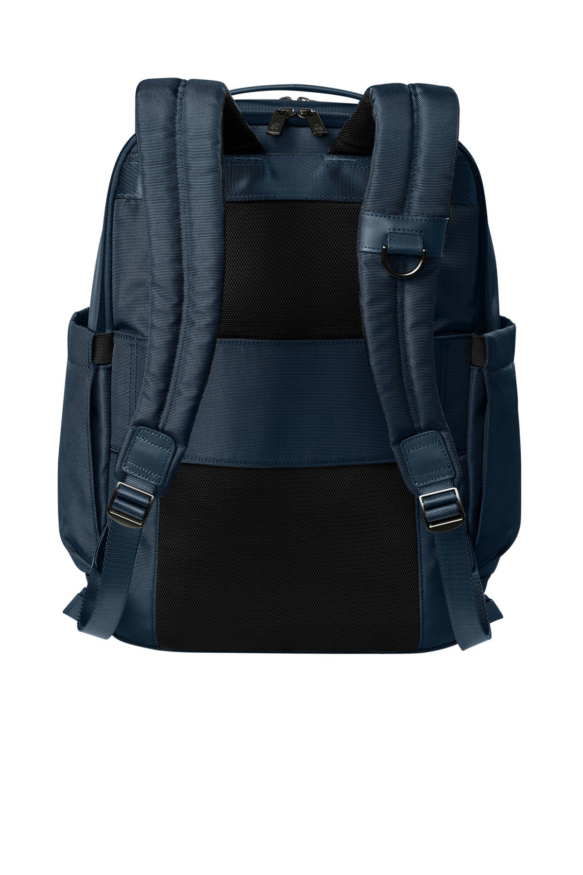 Rear View of NavyBlazer Brooks Brothers Oxford Backpack BB18822