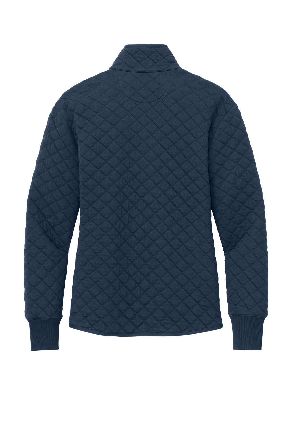 Rear View of NavyBlazer Brooks Brothers Women's Diamond Quilt Full-Zip BB18213