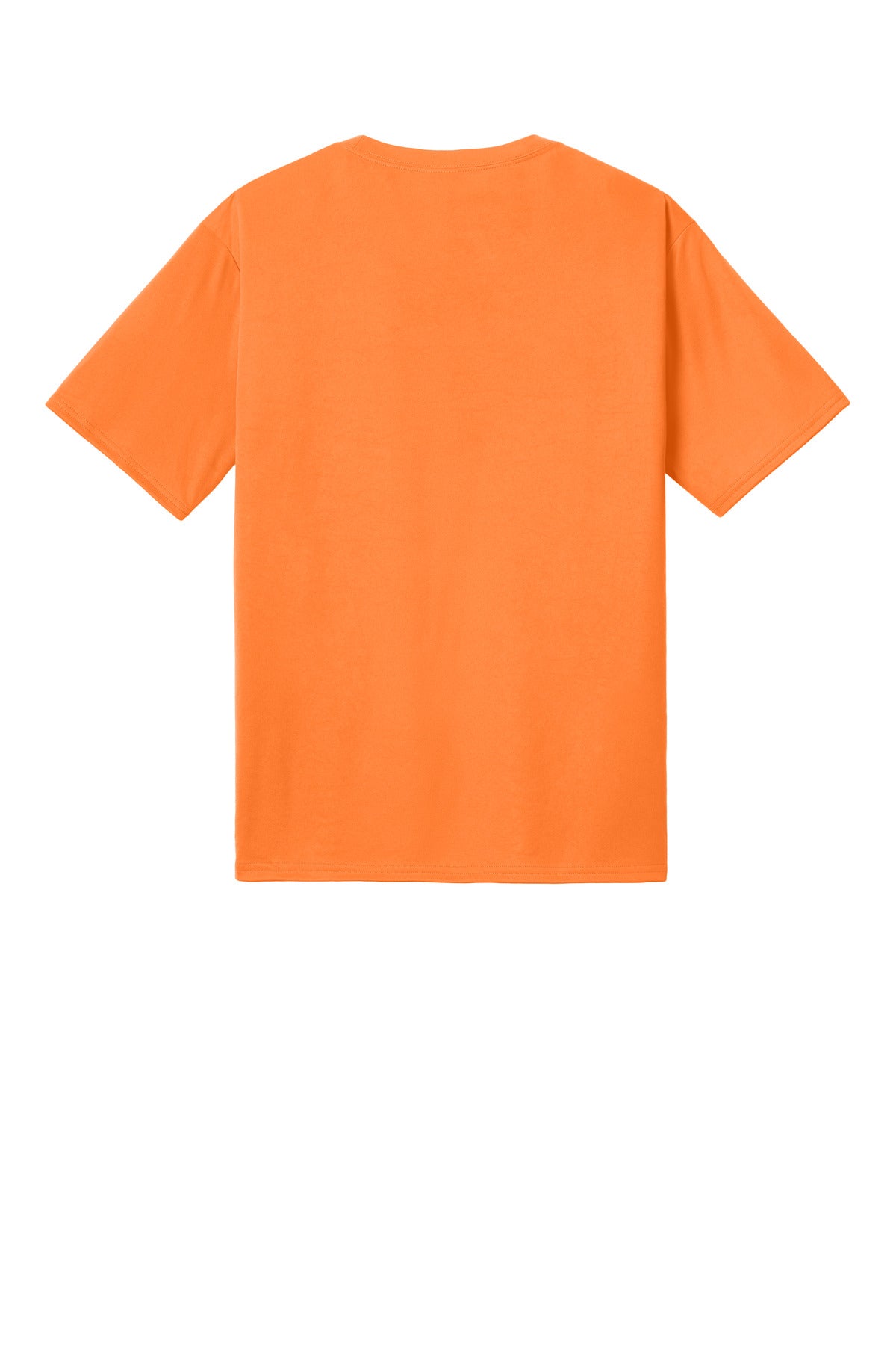 Rear View of NeonOrange Port & Co PosiPrint Performance Tee PC380DTG