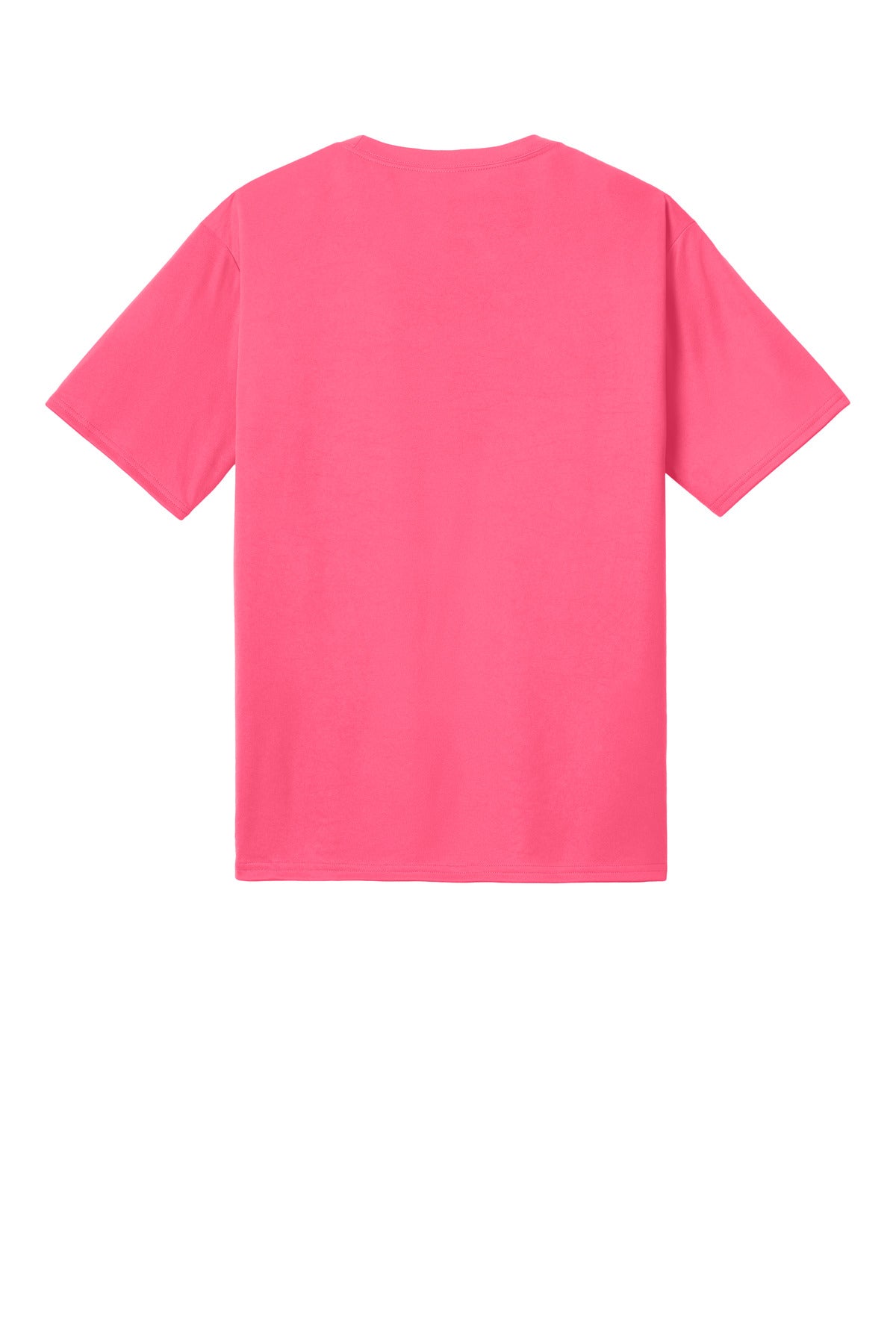 Rear View of NeonPink Port & Co PosiPrint Performance Tee PC380DTG