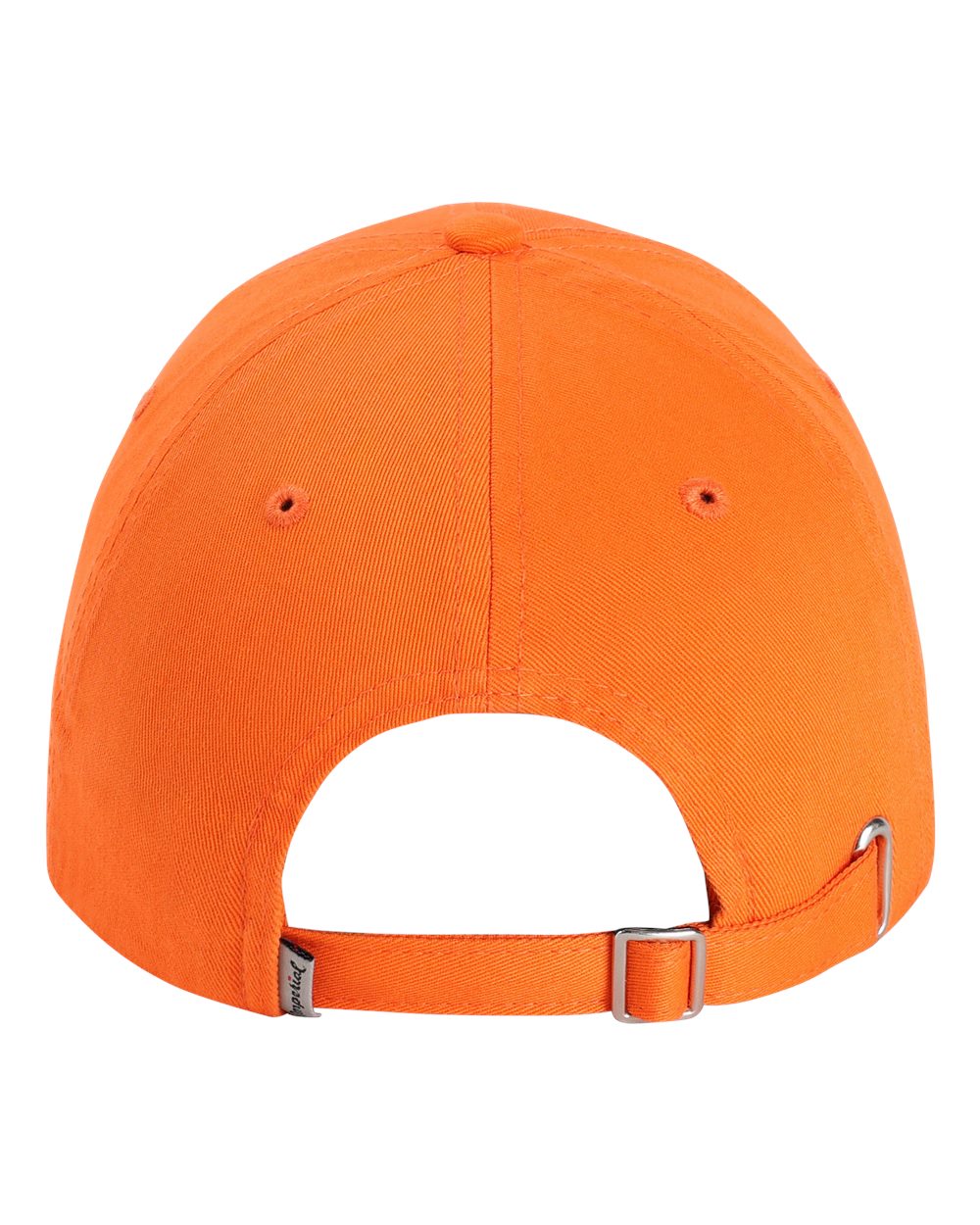 Rear View of Orange The Original Buckle Dad Hat - X210B
