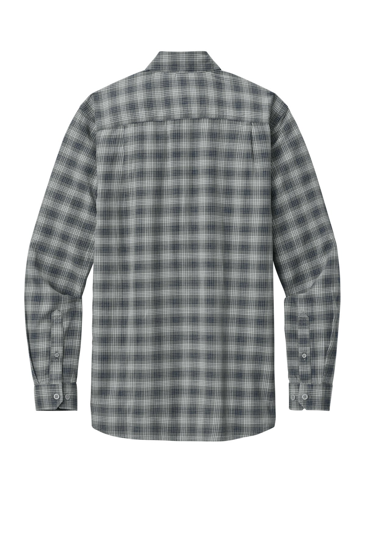 Rear View of PlaidStlNv Carhartt Rugged Flex Plaid Long Sleeve Shirt CT107109