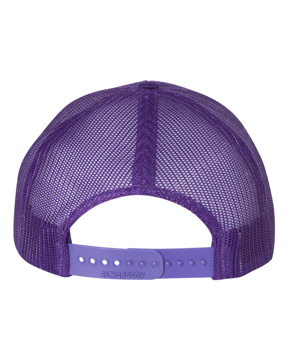 Rear View of Purple Snapback Trucker Cap - 112