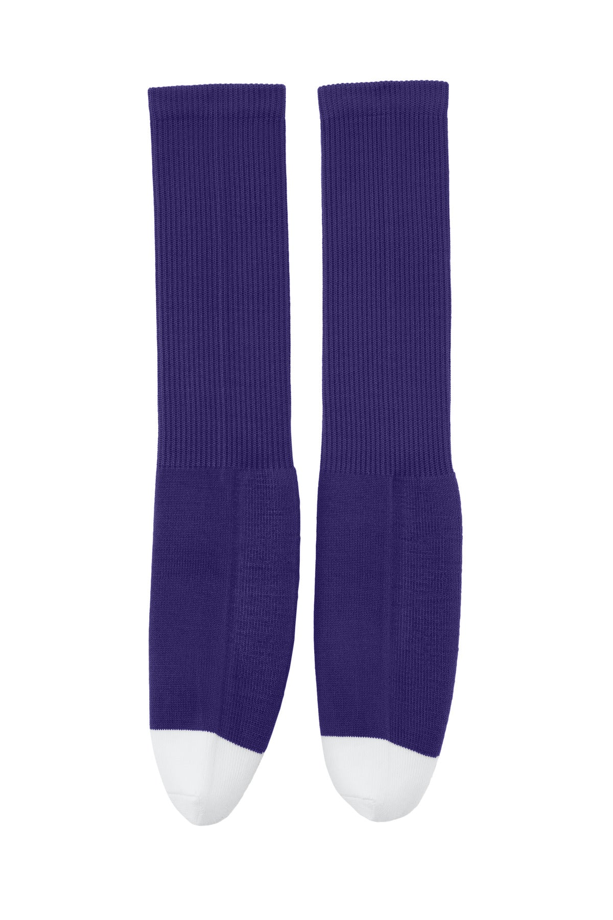 Rear View of Purple Sport-Tek All Sport OTC Socks STA05