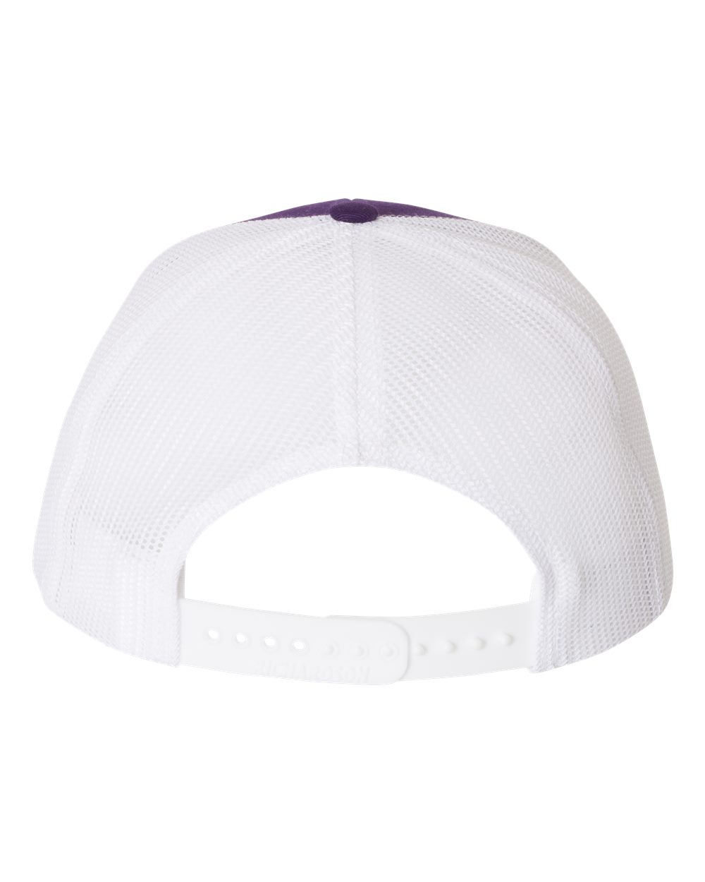 Rear View of Purple/ White Snapback Trucker Cap - 112