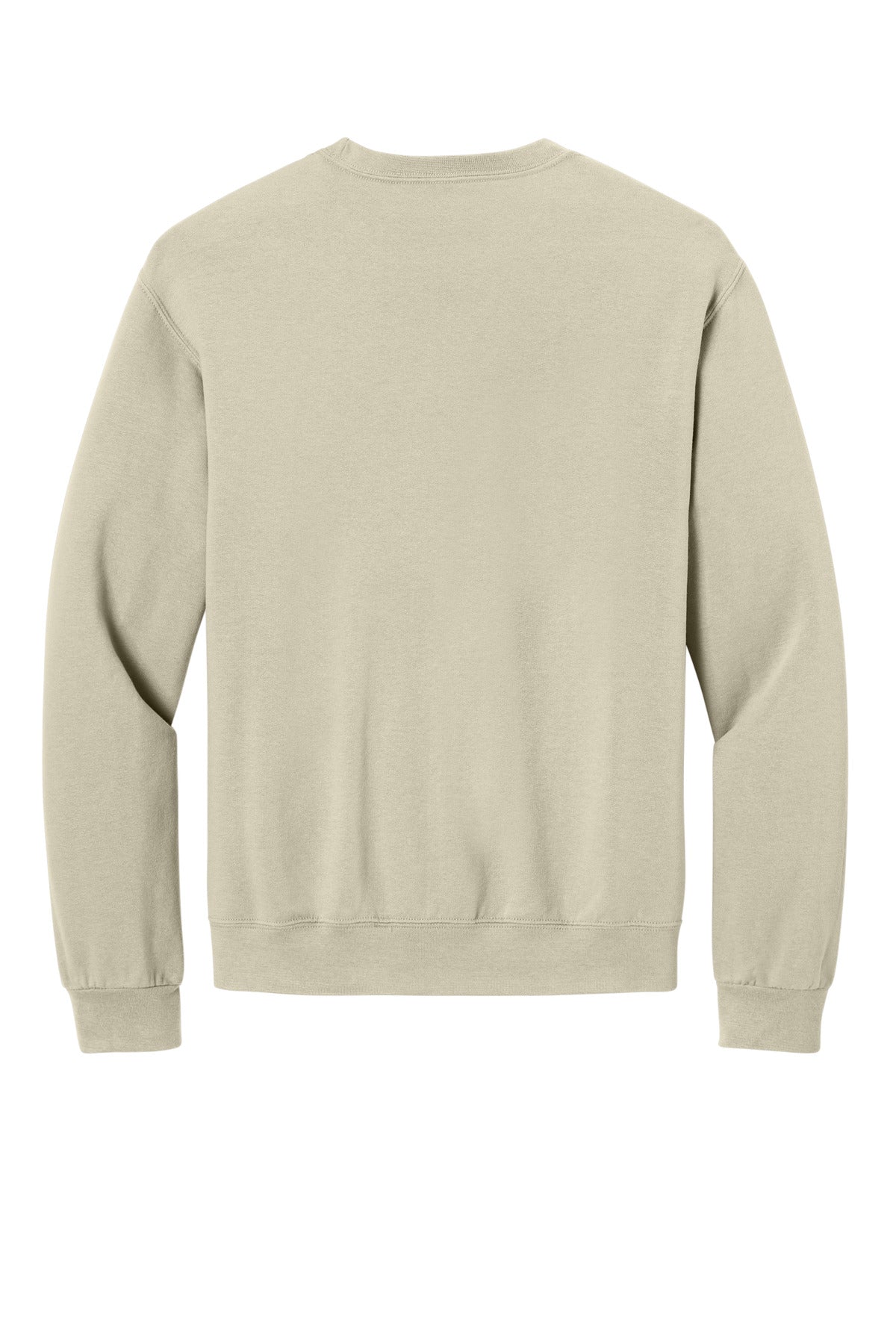 Rear View of Putty Jerzees Ultimate Unisex CVC Ring Spun Crewneck Sweatshirt IC48M
