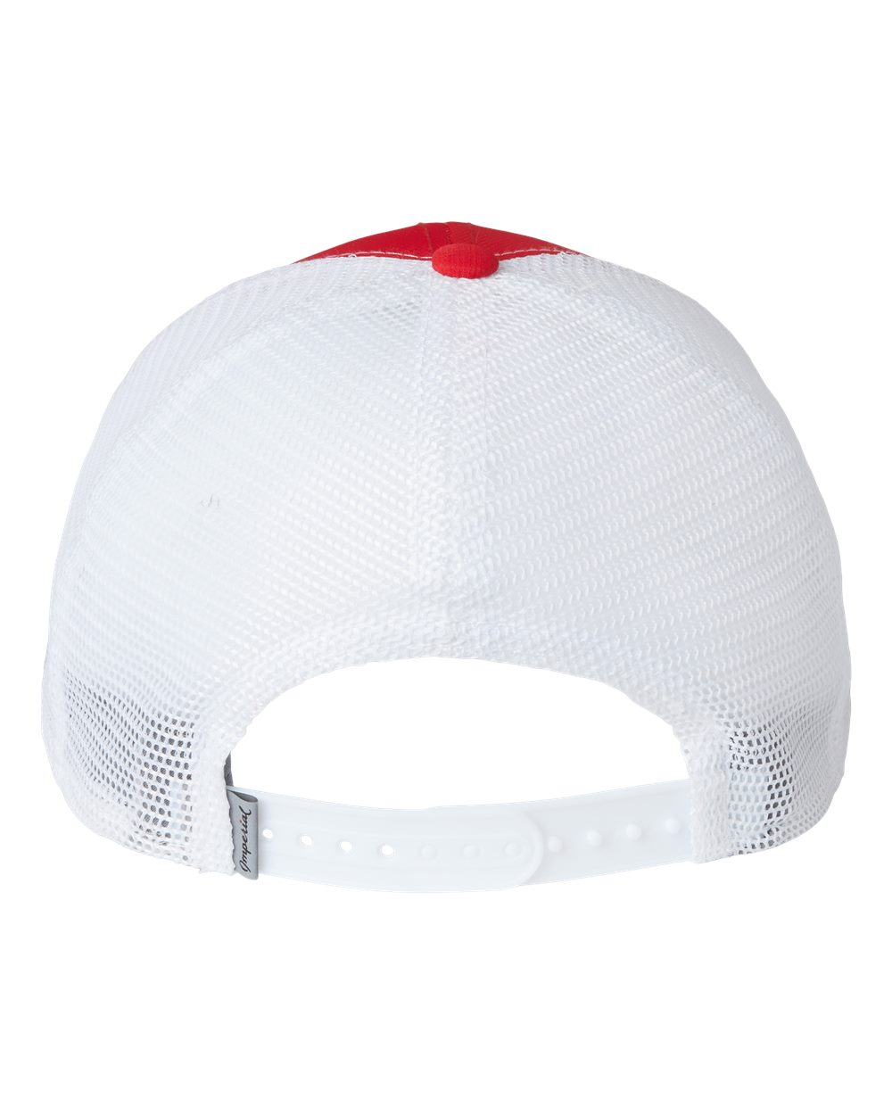 Rear View of Red/ White The Original Sport Mesh Cap - X210SM