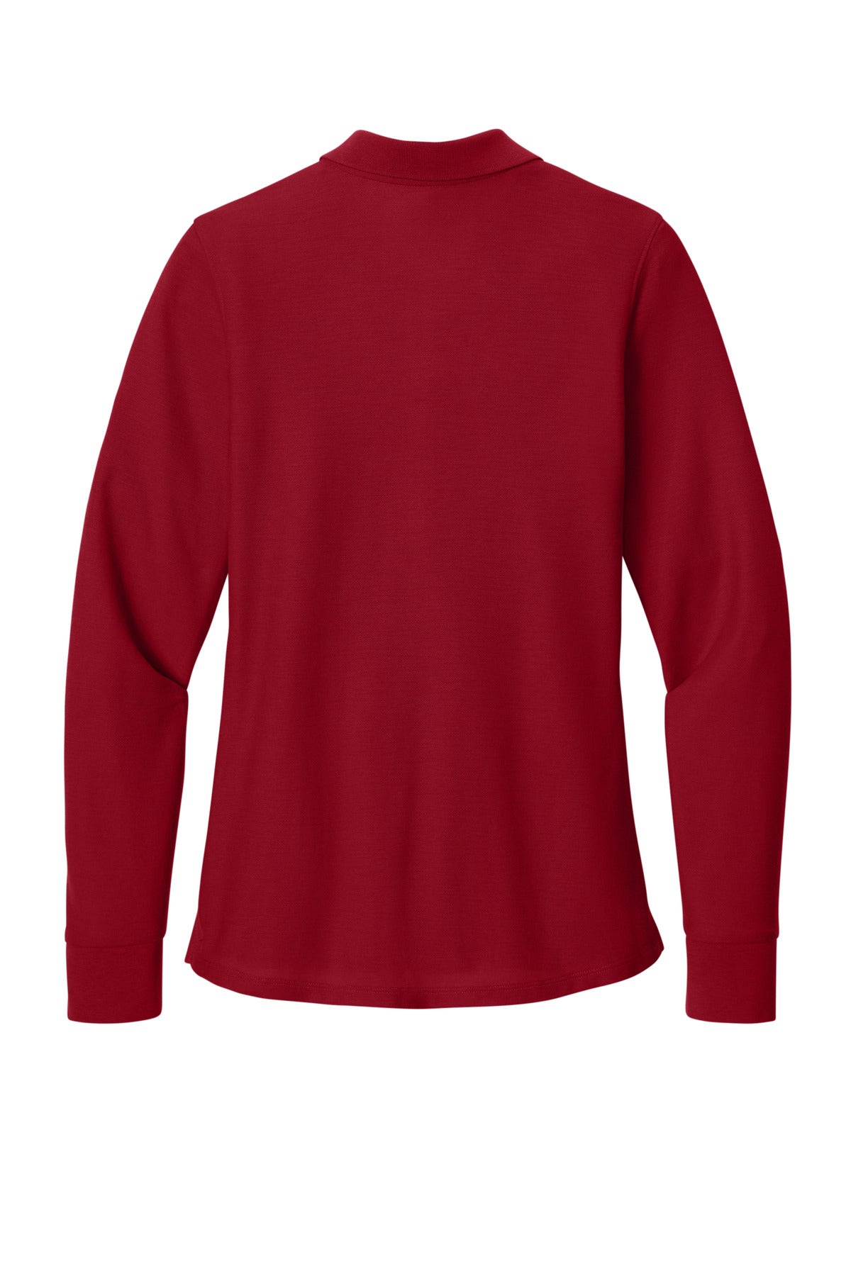 Rear View of RichRed Port Authority Women's Wearever Signature Pique Long Sleeve Polo LK200LS