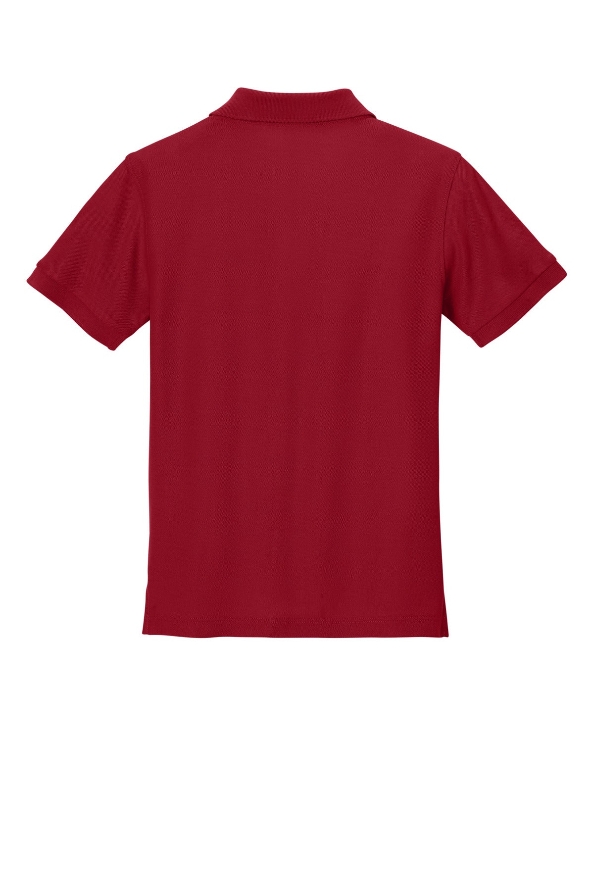 Rear View of RichRed Port Authority Youth Wearever Signature Pique Polo Y200
