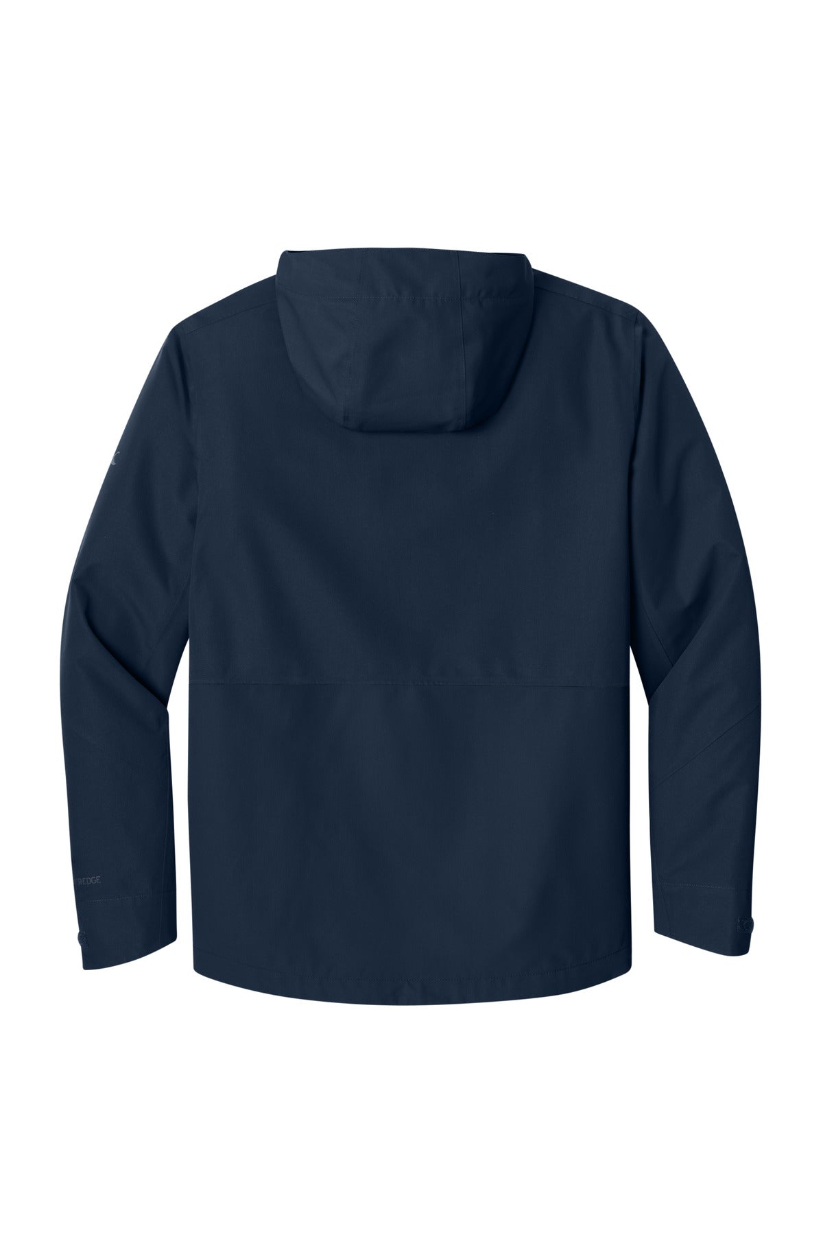 Rear View of RiverBlNv Eddie Bauer WeatherEdge Ridge 3-in-1 Jacket EB658