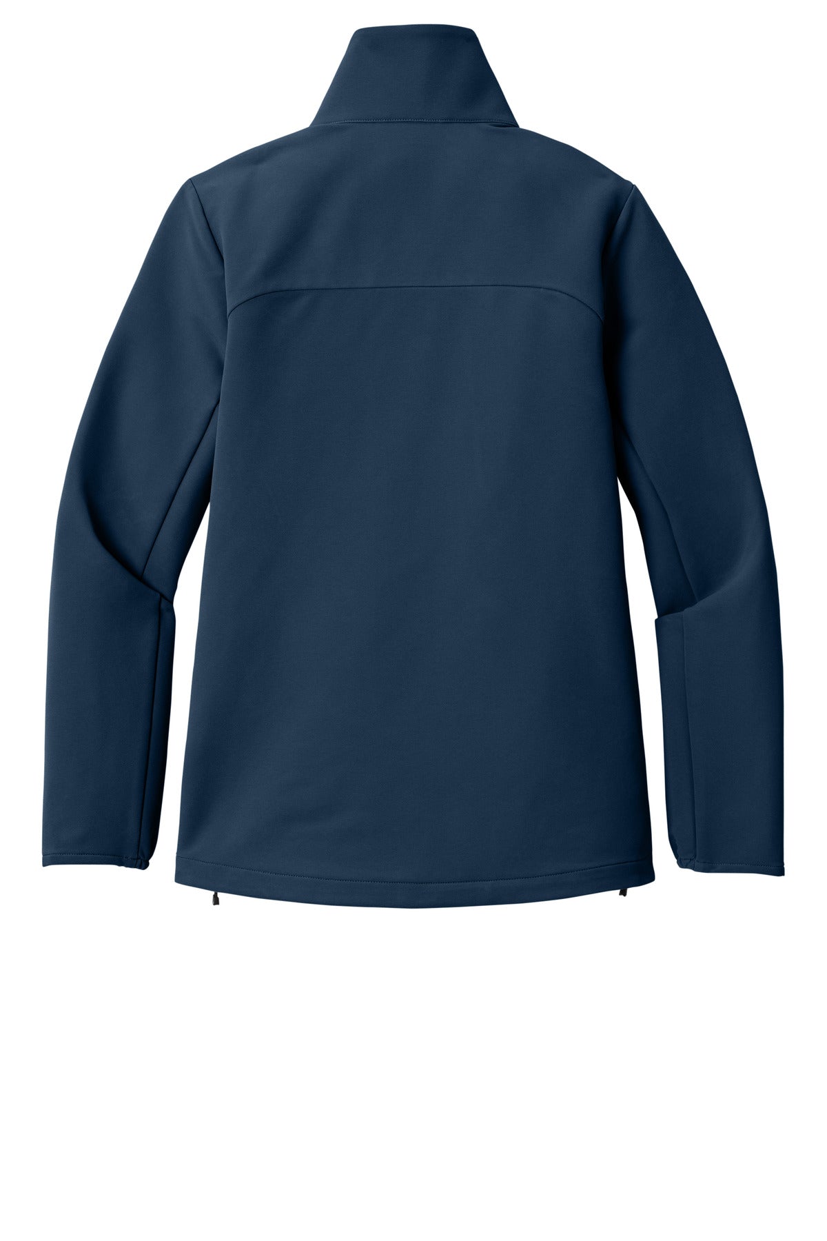 Rear View of RiverBlNv OGIO Women's Kinetic Soft Shell LOG740