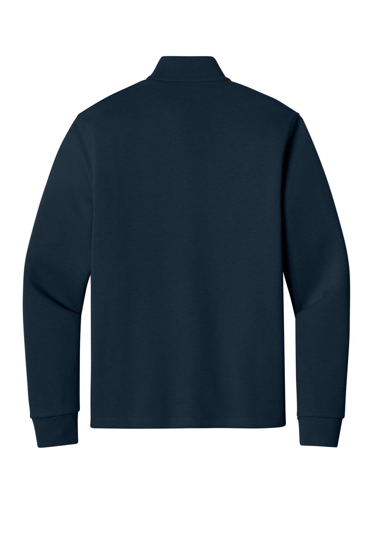 Rear View of RiverBlNv Port Authority Wearever Signature Double Pique 1/4-Zip K210