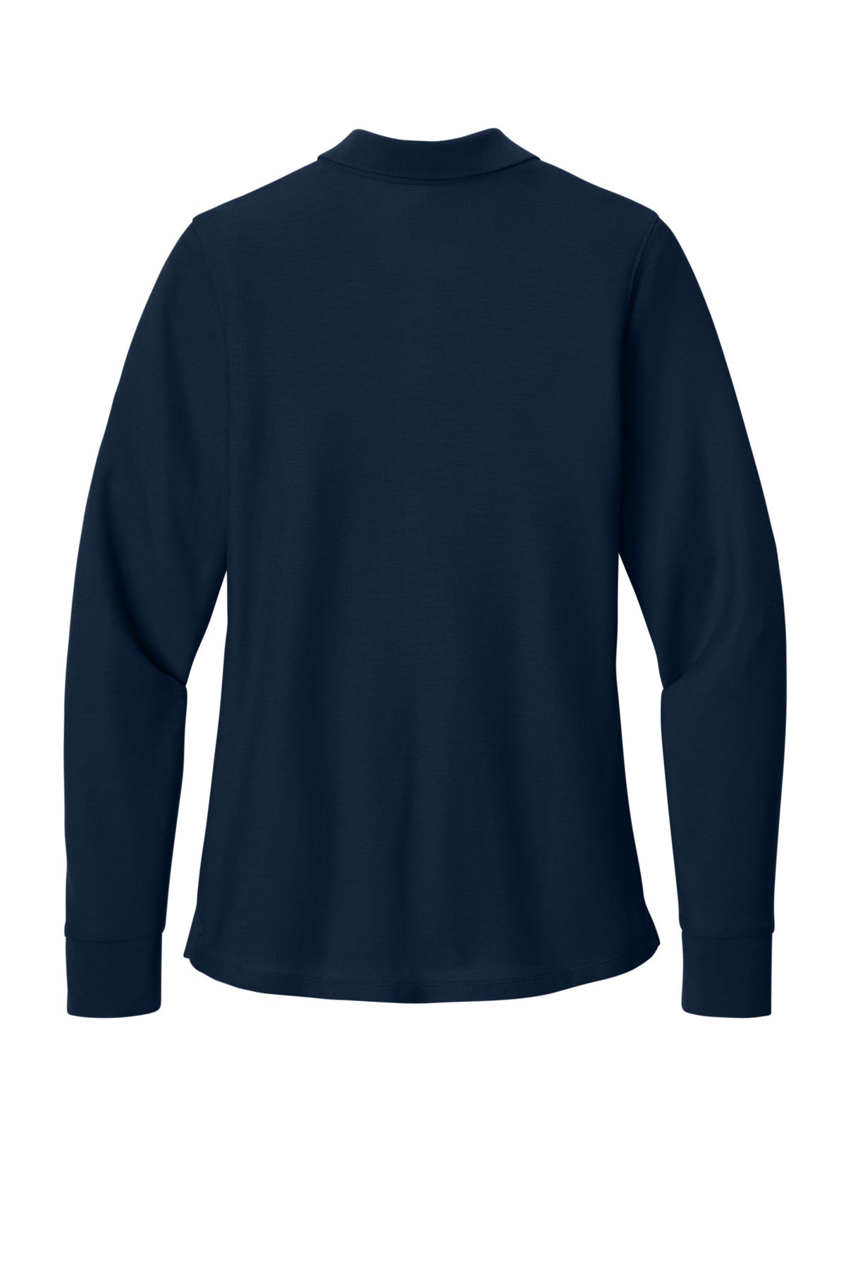 Rear View of RiverBlNv Port Authority Women's Wearever Signature Pique Long Sleeve Polo LK200LS
