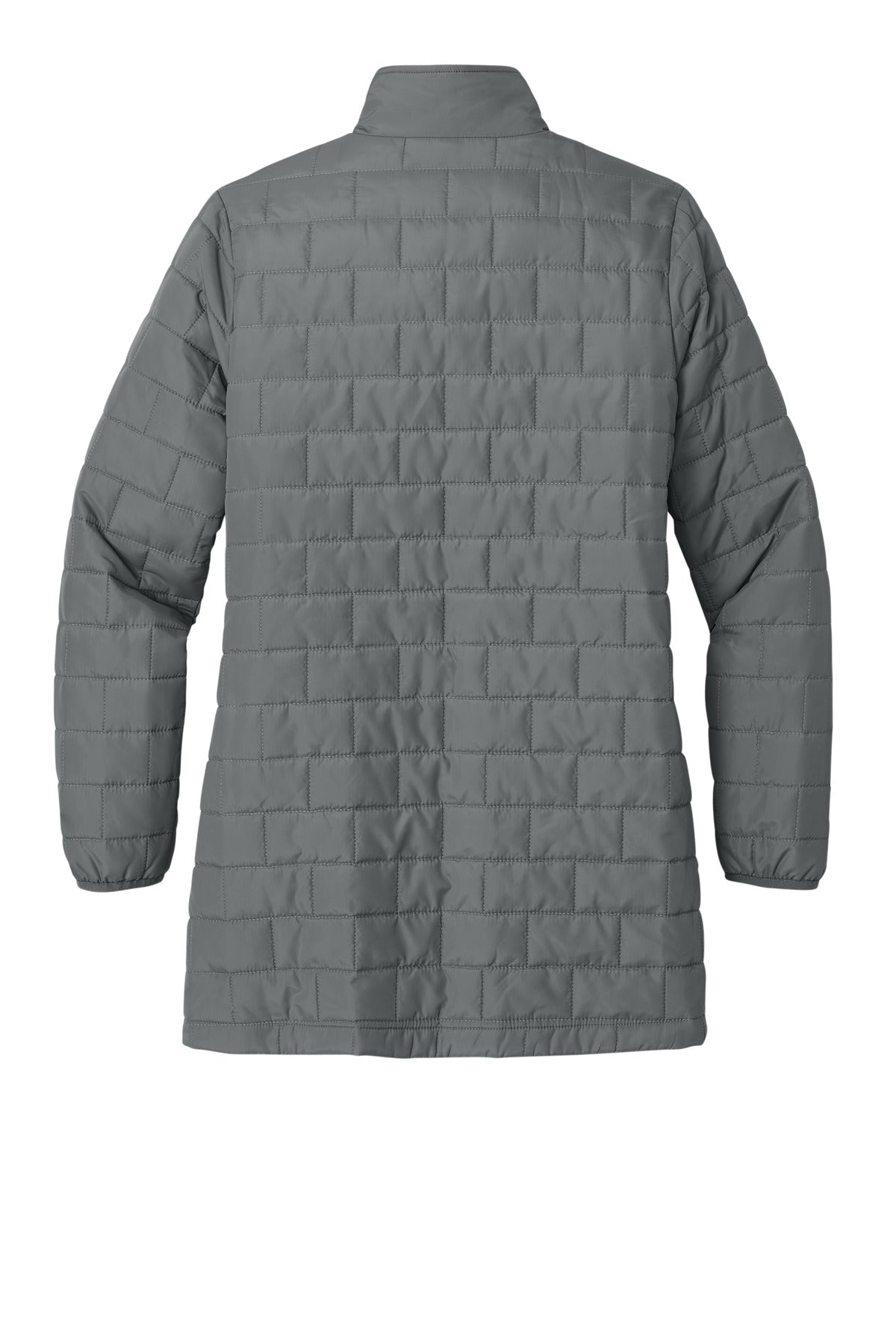 Rear View of SmokeGrey Port Authority Women's C-FREE Brick Jacket L854