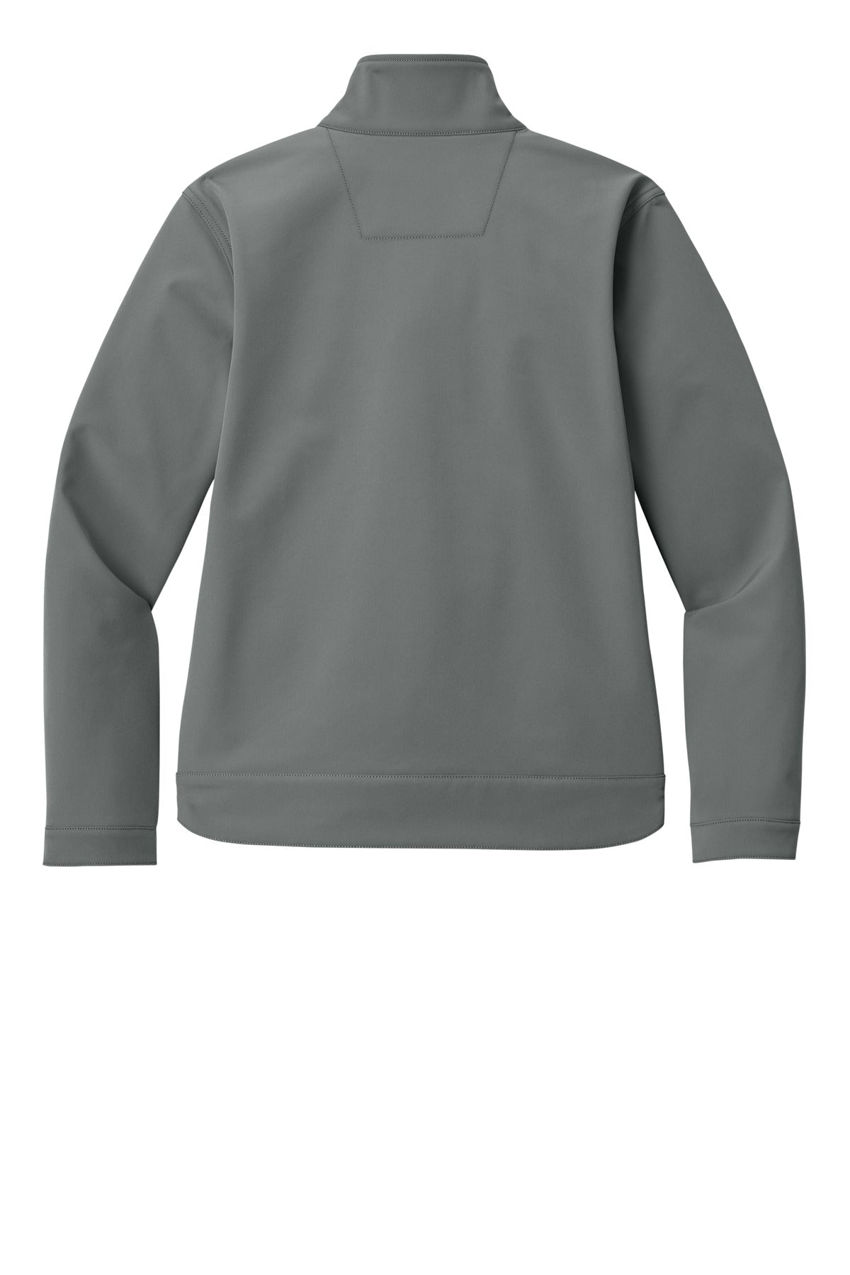 Rear View of Steel Carhartt Women's Rain Defender Soft Shell Jacket CT107115