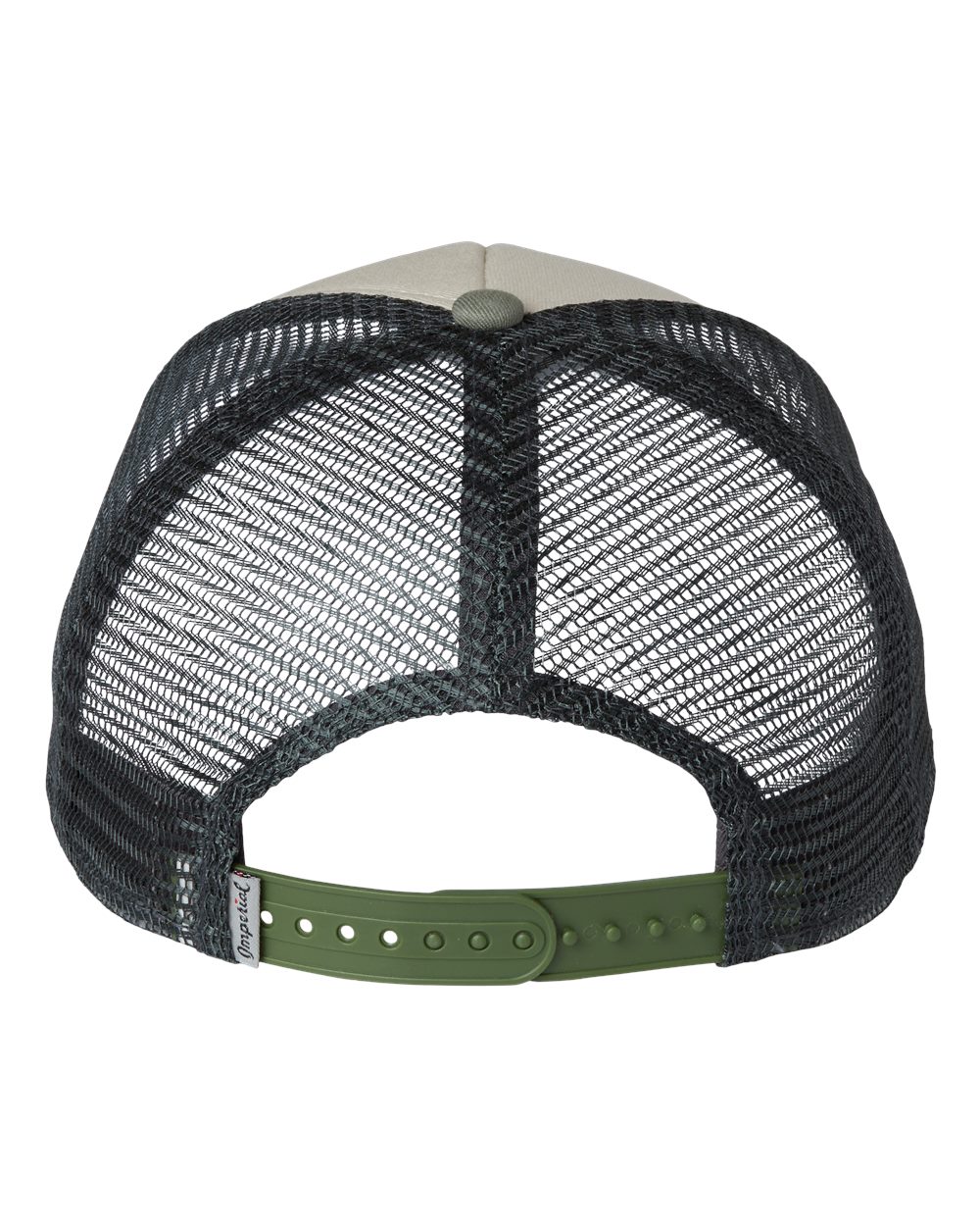 Rear View of Stone/ Moss/ Charcoal North Country Trucker Cap - 1287