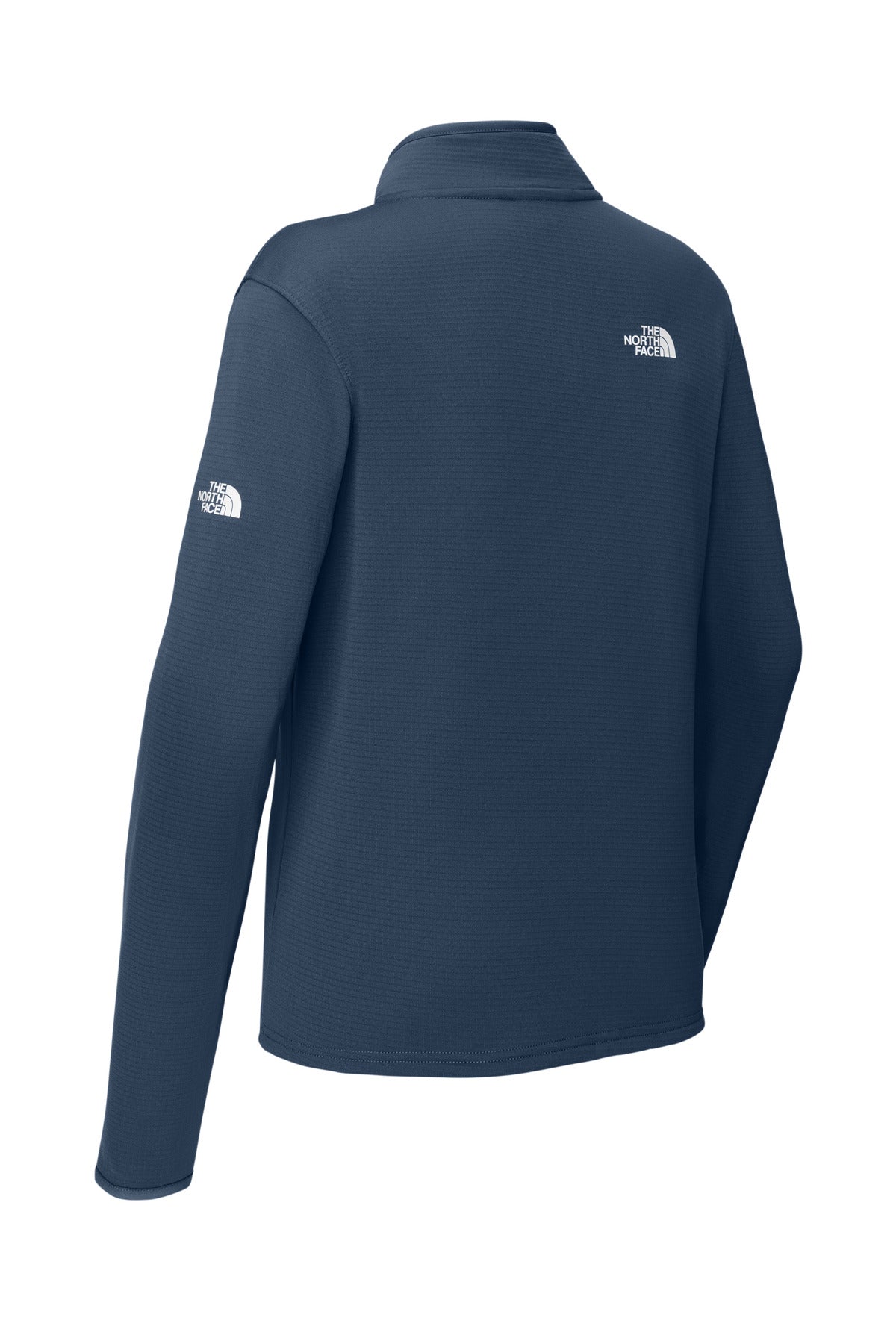 Rear View of SummitNavy The North Face Women's Aim 1/4-Zip Fleece NF0A8FQK
