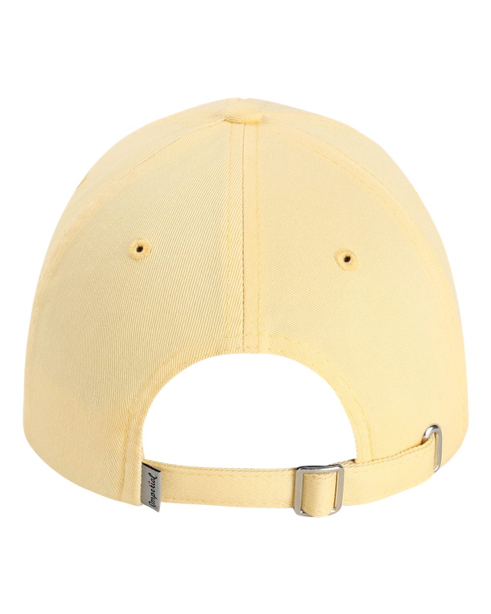 Rear View of Sunshine Yellow The Original Buckle Dad Hat - X210B