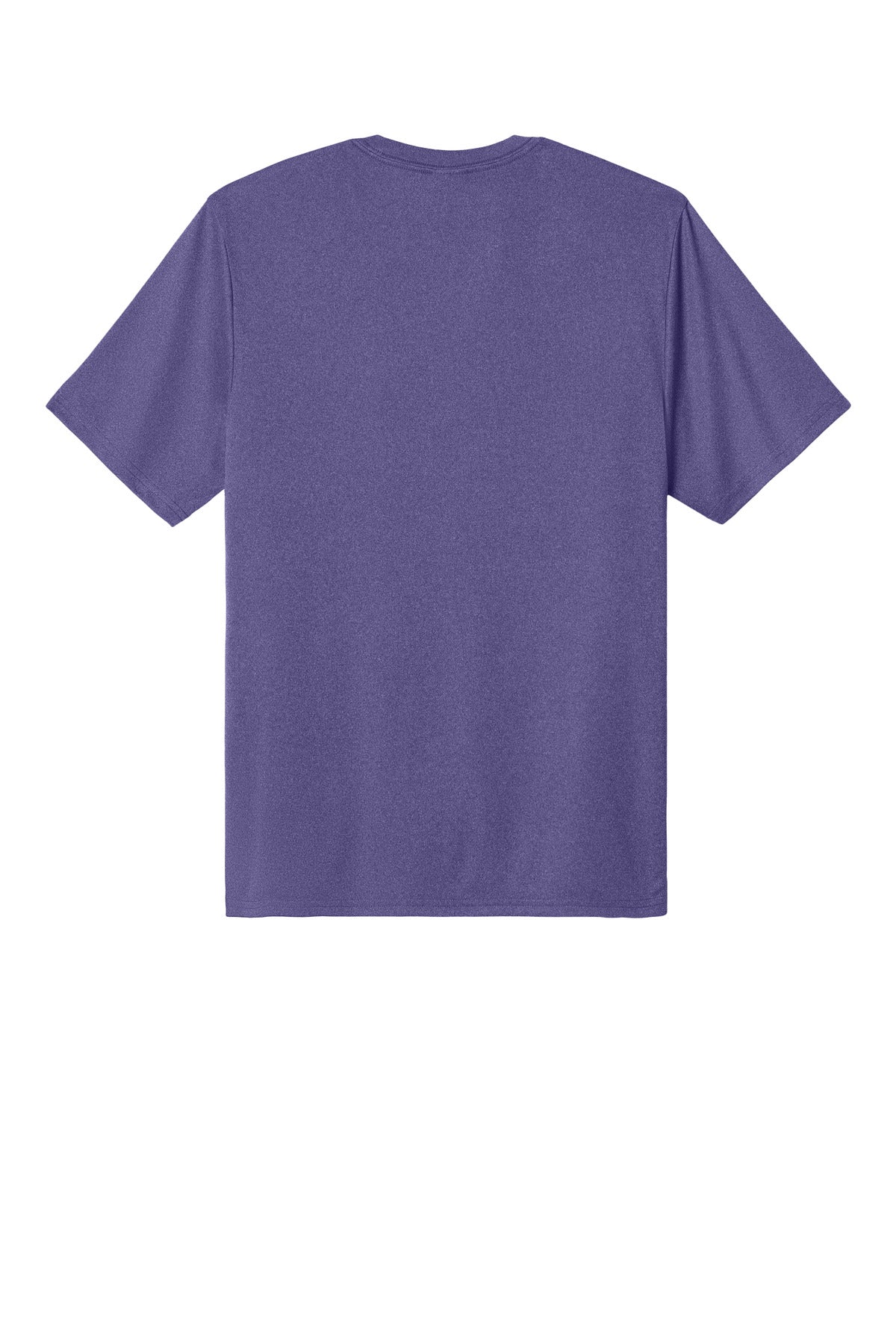 Rear View of TmPrpHthr Port & Co Heather Performance Tee PC390