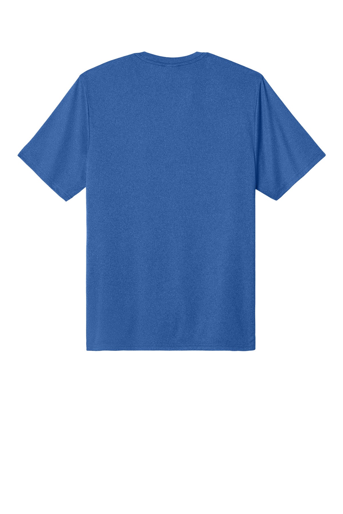 Rear View of TRoyHthr Port & Co Heather Performance Tee PC390