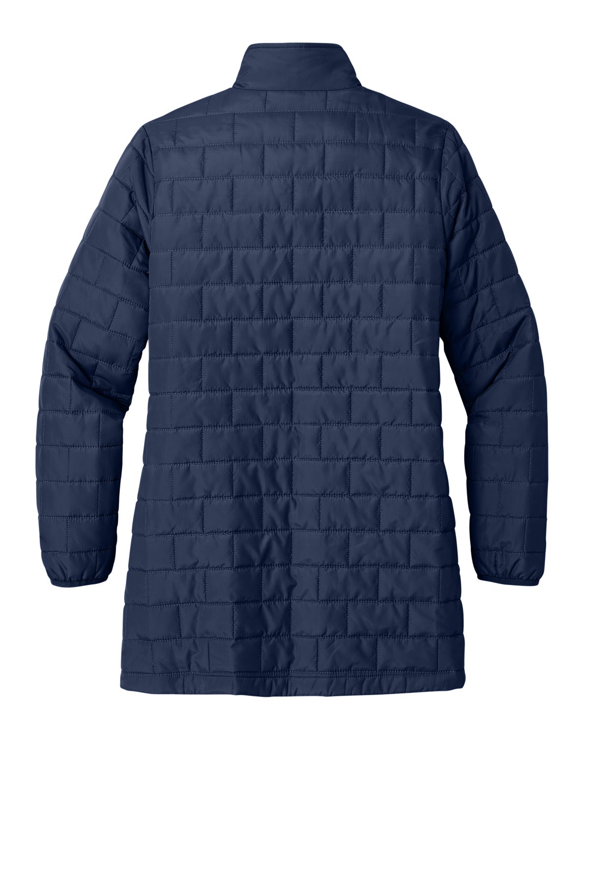 Rear View of TrueNavy Port Authority Women's C-FREE Brick Jacket L854