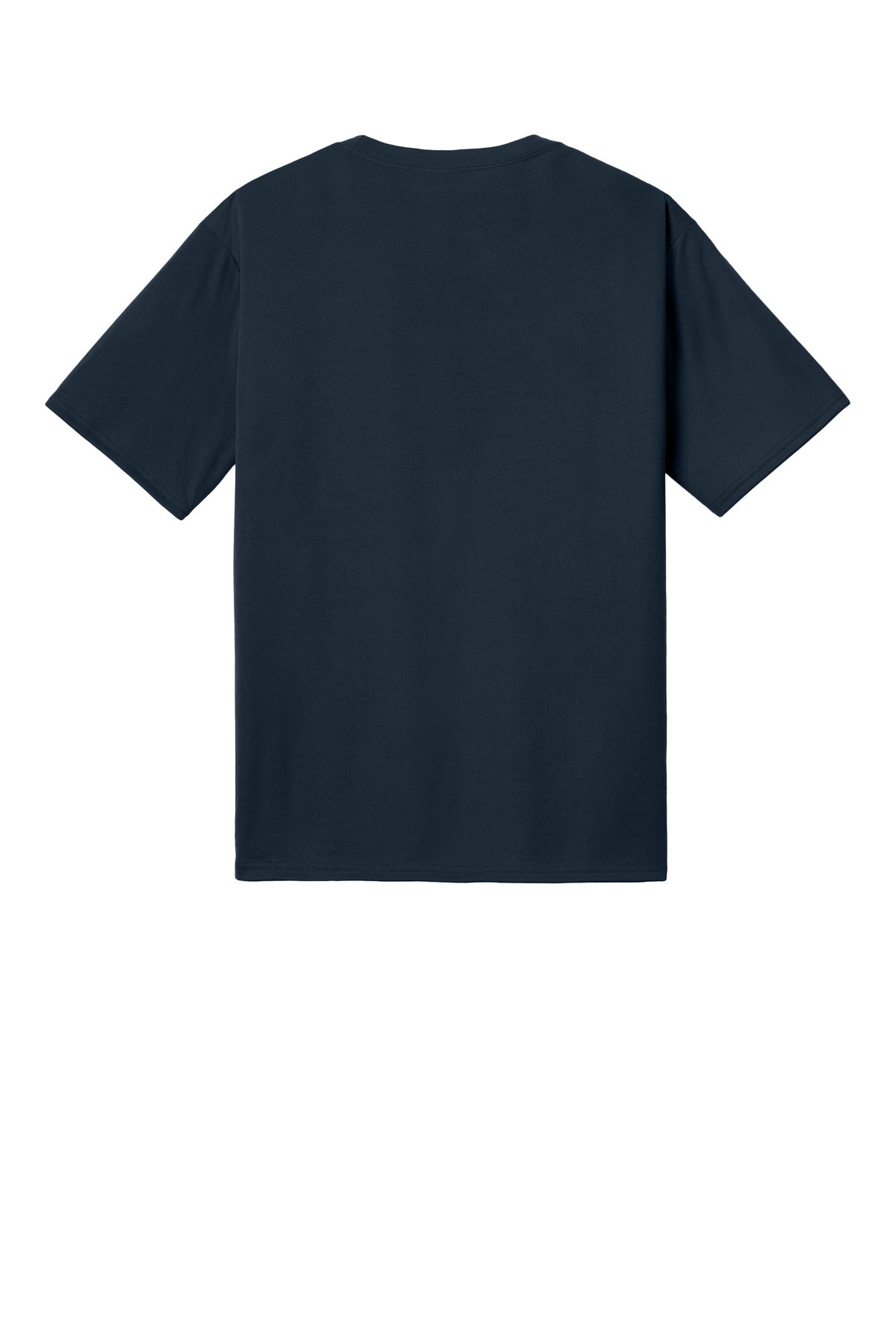 Rear View of TrueNavy Port & Co PosiPrint Performance Tee PC380DTG