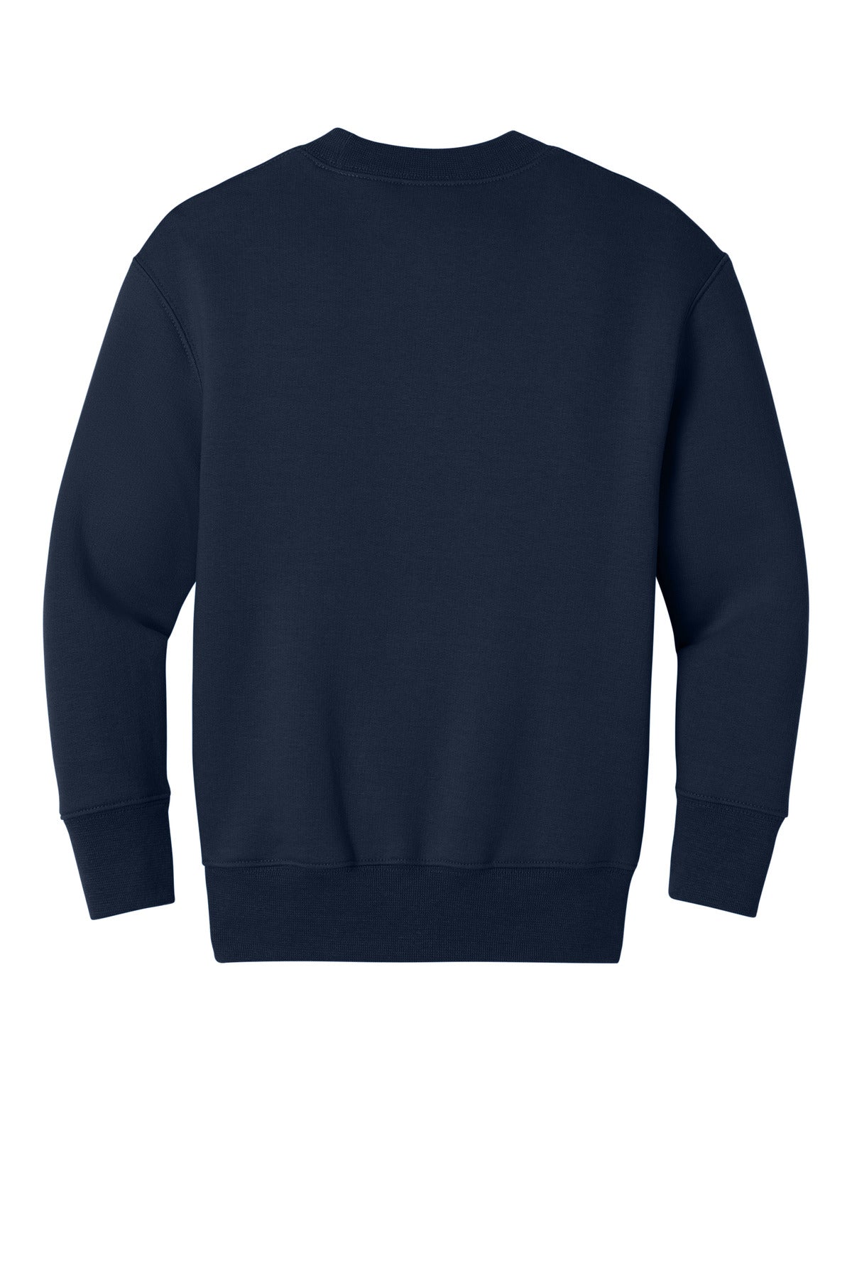 Rear View of TrueNavy Port & Co Youth Core Fleece Crewneck Pocket Sweatshirt PC78YPKT
