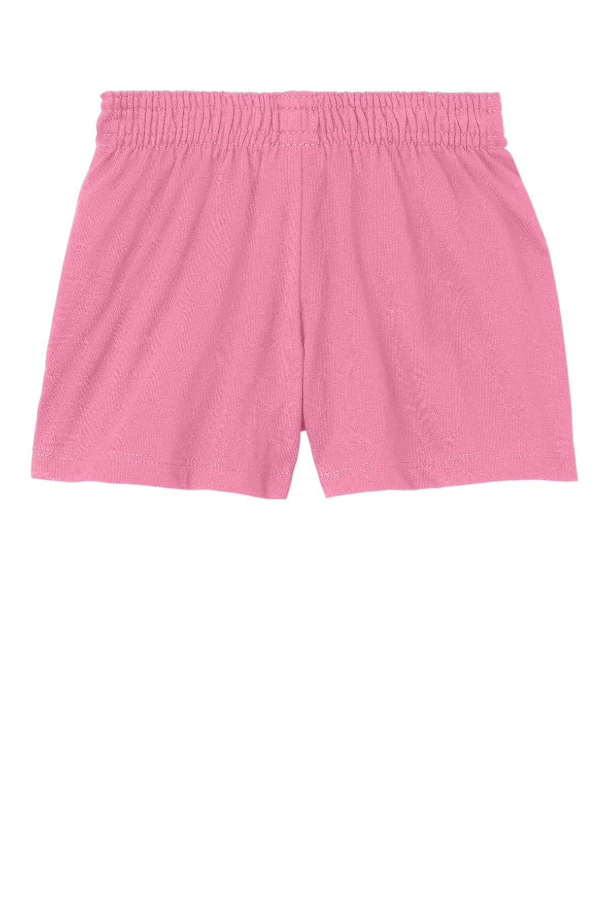Rear View of TruePink Sport-Tek Girls Jersey Knit Squad Short YGST311