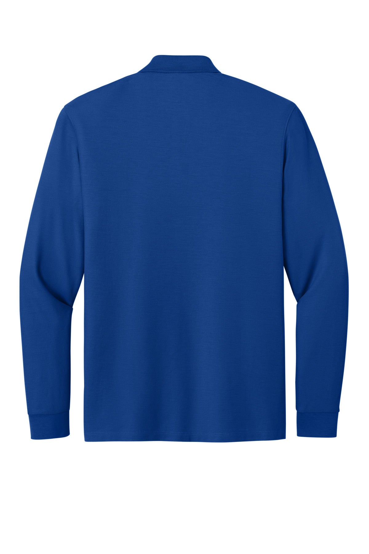 Rear View of TrueRoyal Port Authority Wearever Signature Pique Long Sleeve Polo K200LS