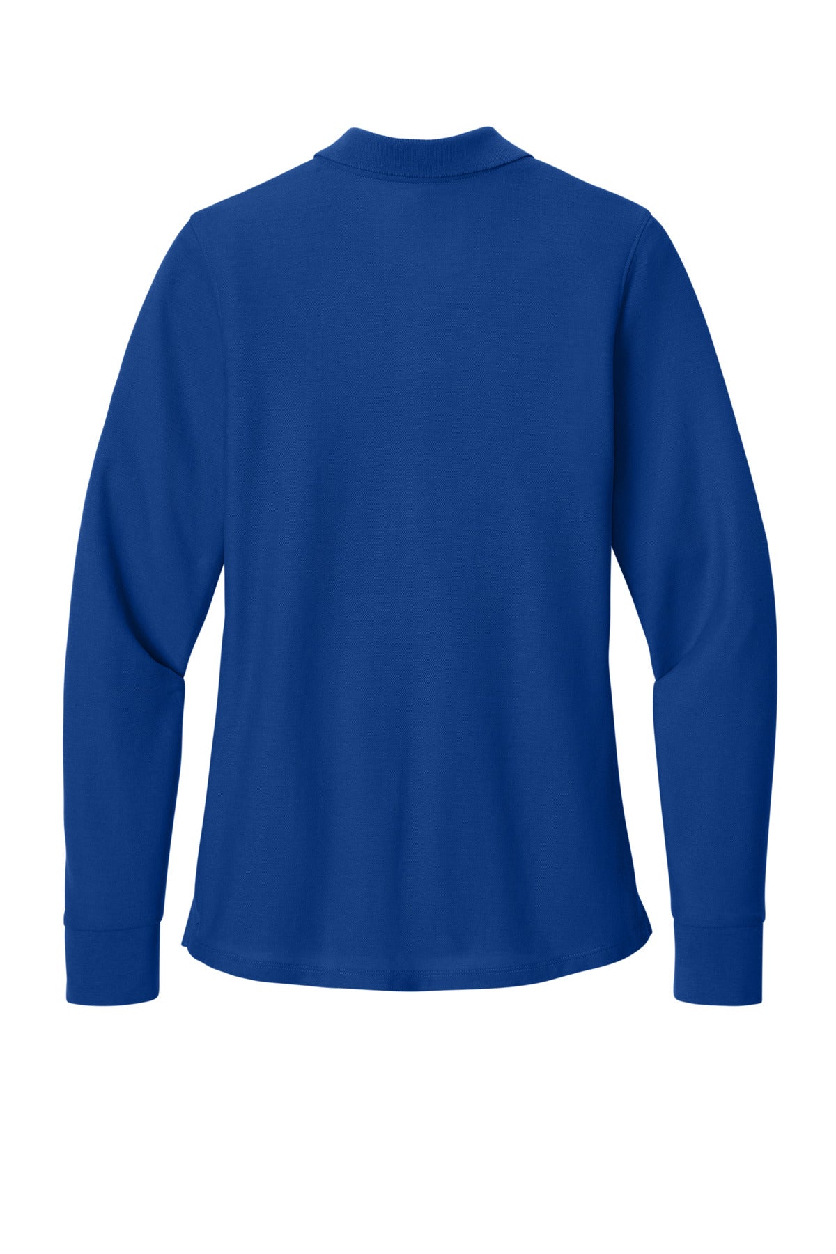 Rear View of TrueRoyal Port Authority Women's Wearever Signature Pique Long Sleeve Polo LK200LS