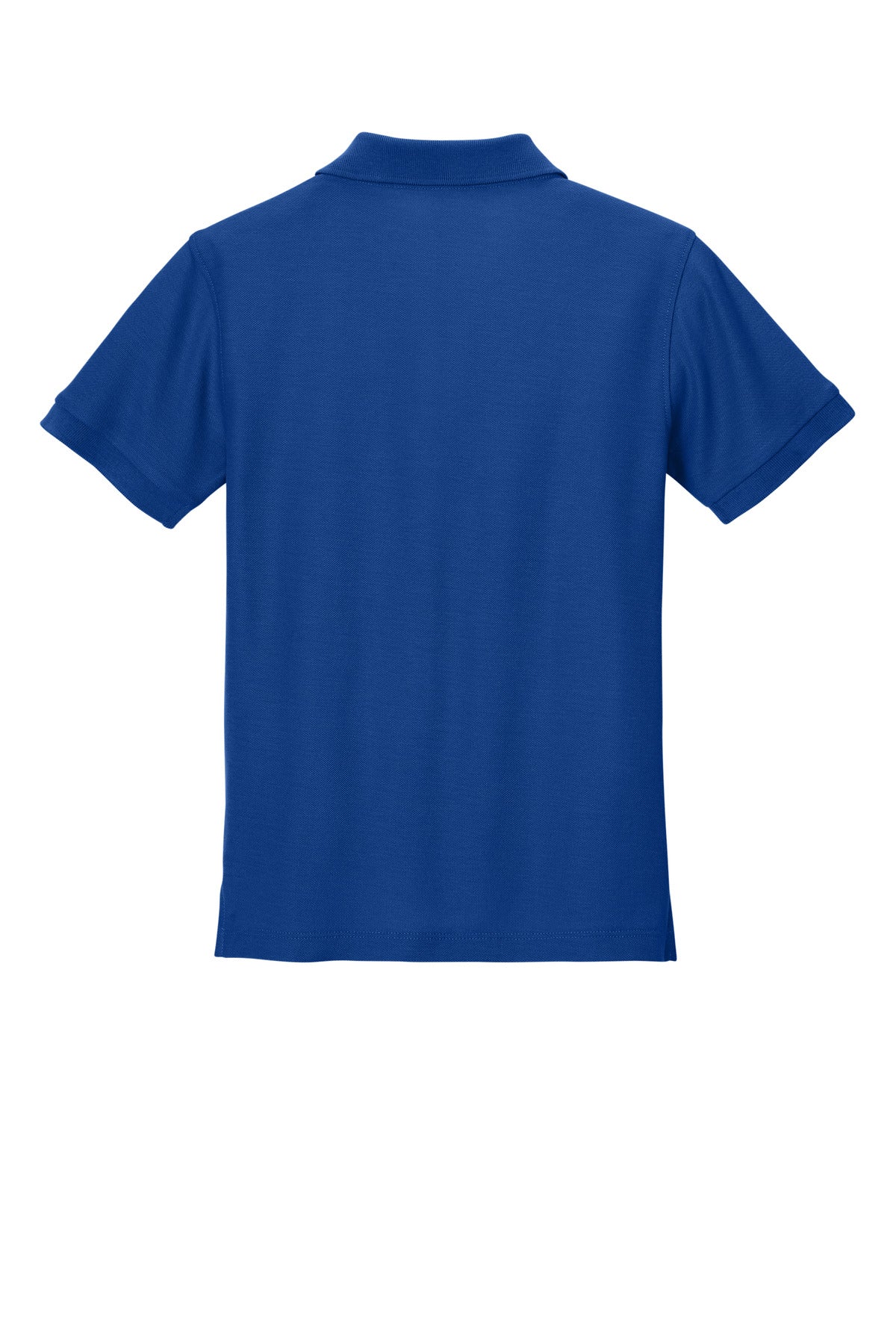 Rear View of TrueRoyal Port Authority Youth Wearever Signature Pique Polo Y200