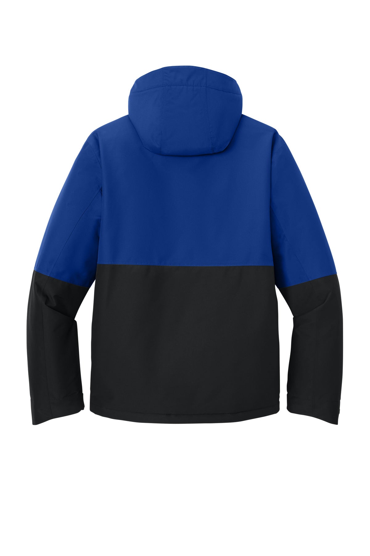 Rear View of TRy/DpBlk Port Authority Insulated Heavy Ripstop Jacket J721