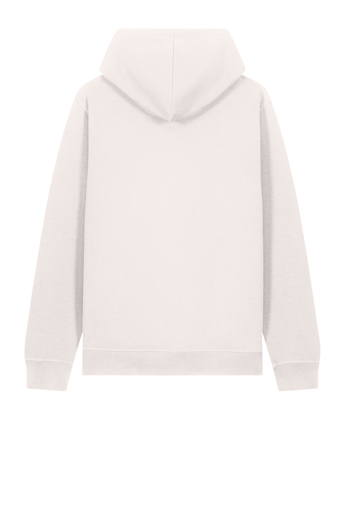 Rear View of VtgWhite Stanley/Stella Unisex Sounder Hooded Sweatshirt SXU012