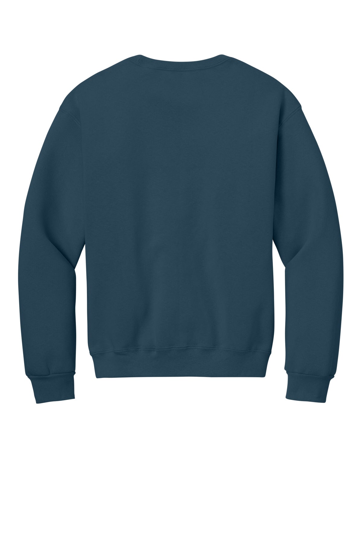 Rear View of WashedNavy Jerzees Rugged Unisex Crewneck Sweatshirt C12M