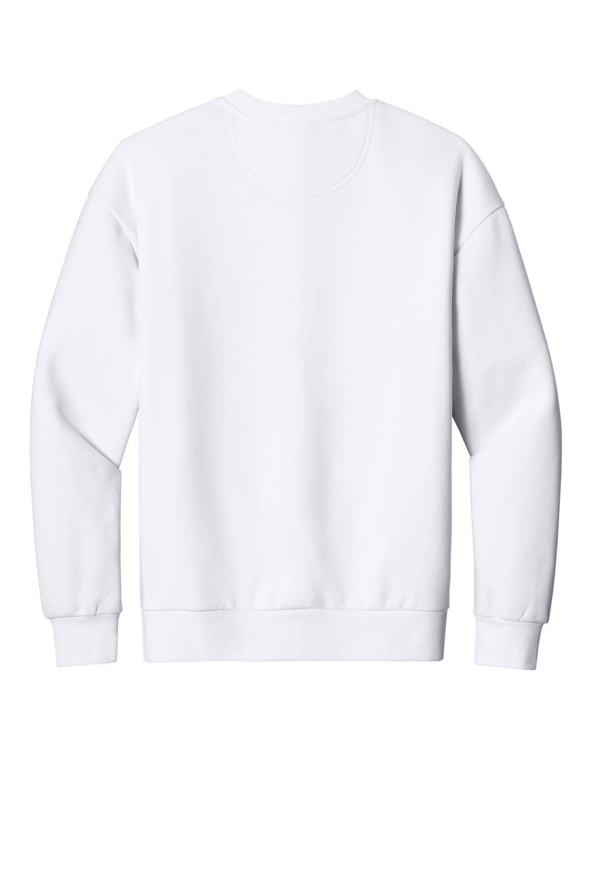 Rear View of White District V.I.T. Heavyweight Fleece Crew DT6154