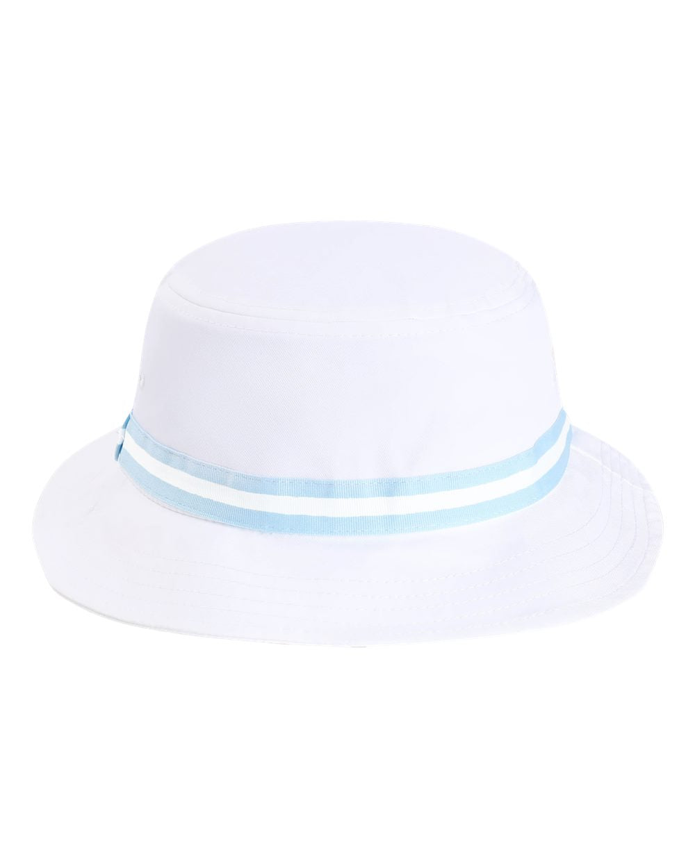 Rear View of White/ Light Blue The Oxford Performance Bucket - 1371P