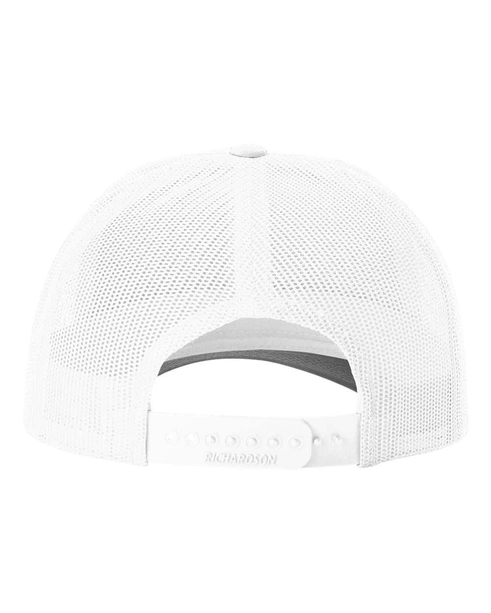 Rear View of White Low Pro Trucker Cap - 115