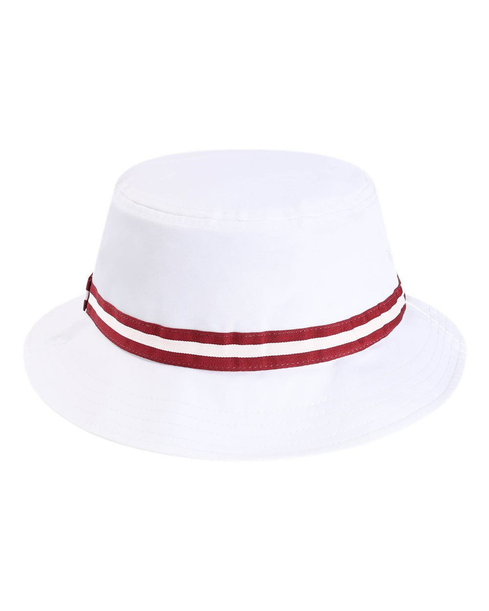 Rear View of White/ Maroon The Oxford Performance Bucket - 1371P