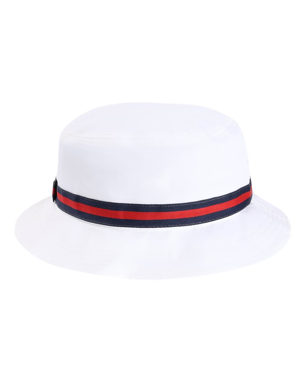 Rear View of White/ Navy/ Red The Oxford Performance Bucket - 1371P
