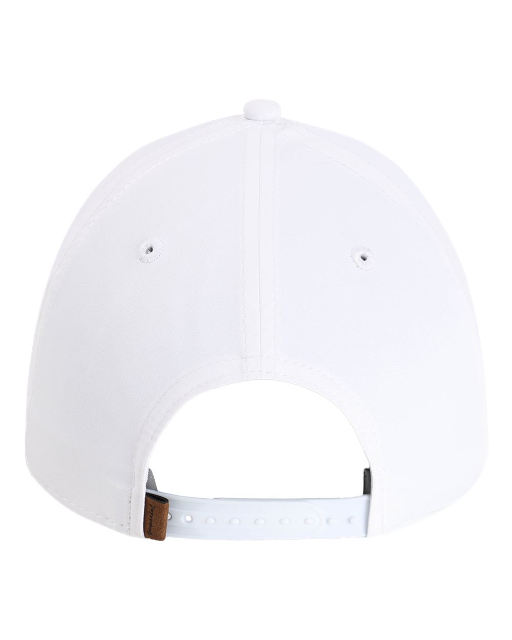Rear View of White/ Navy The Harrison Cap - 5054U